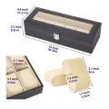 Hot Sale PU Leather Display Storage Collection Organizer Watch Box For Men Watch Display Case With Glass Top Watch storage box. 