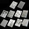 New Arrival 3D Embossing Folder Transparent Embossing Plastic Plates Design For DIY Paper Cutting Dies Scrapbooking 10.5x14.5cm. 