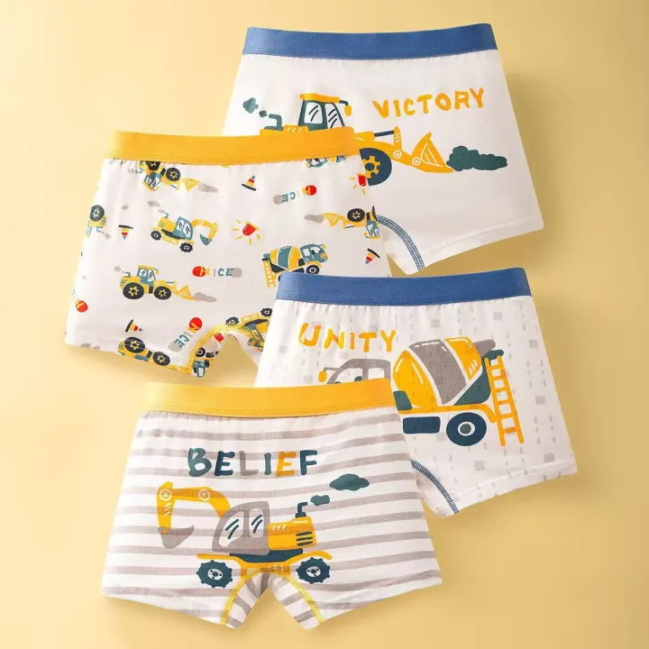 4pcs%20Children's%20Underwear%20for%20Boys%20Cotton%20Cute%20Dinosaur%20Shorts%20Panties%20Fashion%20Teenage%20Breathable%20Soft%20Boxers%20Toddler%20Underpants%20-%20Image%205