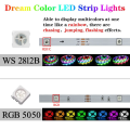 Tuya Smart WIFI RGBIC LED Strip Light Tape Addressable WS2811 IC Flexible RGB Neon LED Light USB APP Control for Alexa  lightify. 