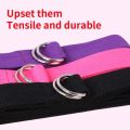 1Pc Yoga Strap For Yoga Pilates Ballet Dance With Adjustable D-Ring Buckle Cotton Yoga Belt For Fitness Daily Stretching.