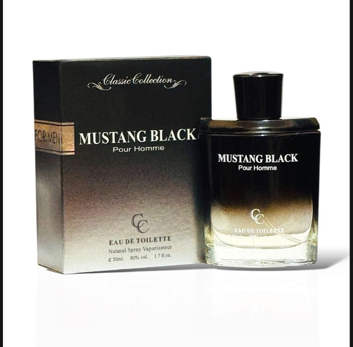 Mustang Black Perfume 50ml - Mustang Perfumed Spray for Men - Highly Concentrated ..