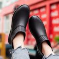 Fashion women's rain shoes, low top waterproof shoes, non-slip thick soled rain boots for women.