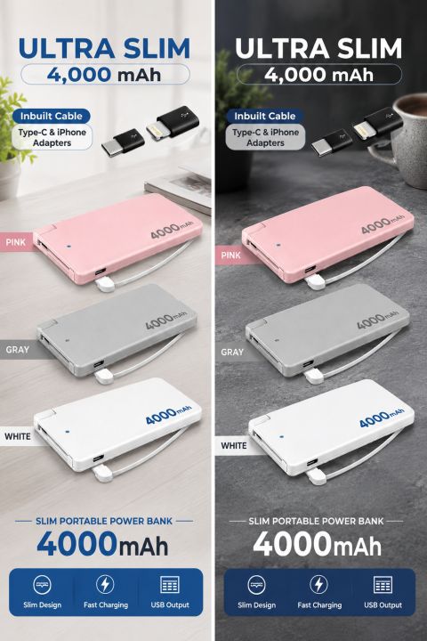 4000mah-Portable%20Power%20Bank,pocket%20size%20Usb%20Port,Input%20and%20Output%20Fast%20Charge%20-%20Image%205