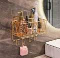 Washroom product storage organizer wall hanging organizer wall decor. 