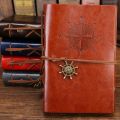 PU Leather  A7 Binder Notebook Cover Daily Note Book Vintage Colour Paper Kraft Notebook. 