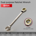 1Pc Universal Spanners, Golden Ratchet Wrenches,Torque UniversalSpanners For,Metric Hand Car Repair Tools. 