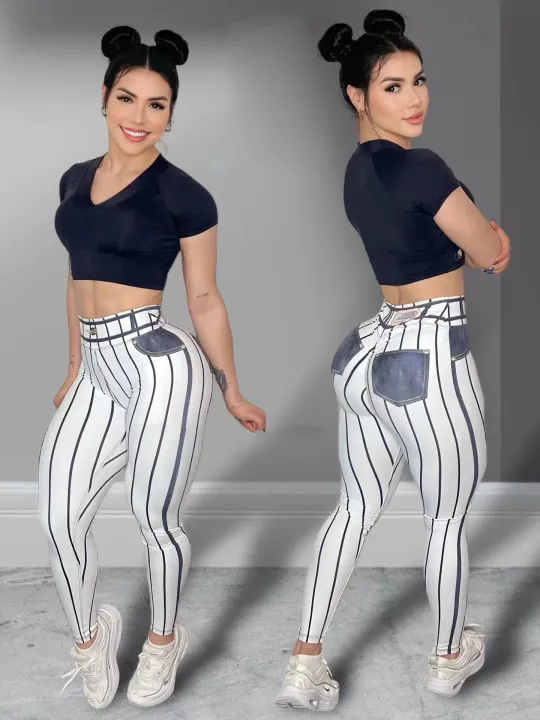Women%20High%20Waist%20Sports%20Leggings%20Stripe%20Print%20Stretchable%20Yoga%20Pants%20%20Tight%20Fitness%20Workout%20%20Gym%20Push%20Up%20Causal%20Pant%20-%20Image%206