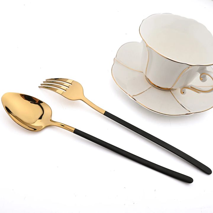 24pcs%20Western%20Cutlery%20Set%20Stainless%20Steel%20Christmas%20Dinnerware%20Set%20Fork%20Knife%20Spoon%20Tableware%20Set%20Flatware%20Set%20Silverware%20Set%20-%20Image%204