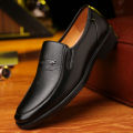 Leather Shoes Men's Business Shoes Luxury Brand Loafers Dress Moccasins Breathable Slip on Black Driving Shoes Male Formal Shoes.