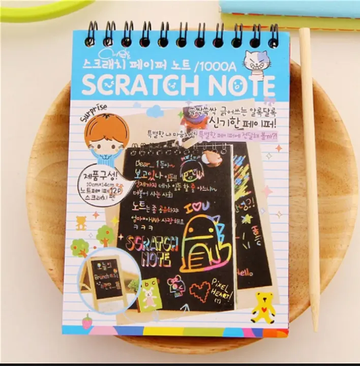 Rainbow%20Scratch%20Paper%20Note%20Pad%20Magic%20Doodle%20Notebook%0A%2002%20sets%20-%20Image%205