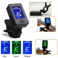 Guitar Tuner Device 12-Tone Ukulele Bass Violin Tuner Portable Automatic Vibration Transmission Instrument Tuner Accessory. 