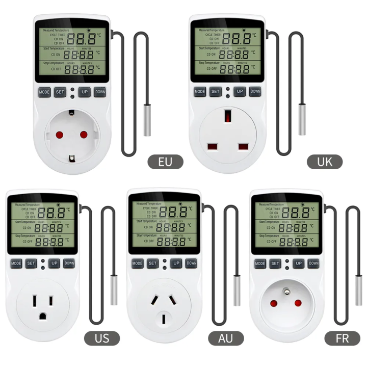 Timer Socket Digital Thermostat 220v Temperature Controller Socket ...