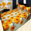 Triple size bedsheet and 2 pillow covers free. 