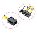 8Pin Male to Dual 6 Pin Female Cable Adapter 20cm CPU 8 Pin To Graphics Video Card PCIe Power Splitter 6Pin Male to 8Pin Female. 