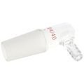 Borosilicate Glass 90 Degree Vacuum/Gas Adapter, Bent Inlet Adapter with 24/40 Inner Joint and Hose for Laboratory Lab Supply. 
