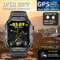 2026 New Outdoor Smart Watch Men's 540mAh LED Flashlight Bluetooth Call 2.01" Screen Waterproof Sports Smartwatch.
