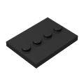 50PCS City Figures Stand 3X4 Dots Base Plate With 4 Knobs Display Holder DIY MOC Building Blocks Accessory Bricks Parts 88646.