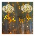 10Pcs Bride To Be Decoration Set – Golden Confetti Balloons, Bride To Be Banner & LED Fairy Light | Bridal Shower & Bachelorette Party Decor. 