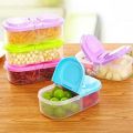 2 Grid Reusable Plastic Food Storage Containers with Lids,Plastic Storage Box. 