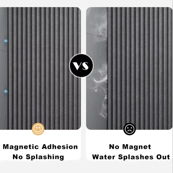 Magnetic%20Foldable%20Linen%20Bath%20Curtain%20Waterproof%20for%20Walk-In%20Shower%20-%20No%20Included%20Adjustable%20Rod%20-%20Image%205