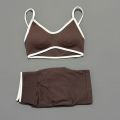 2Pcs HISTELLO Ignite Sculpt Sports Set Naked Feel Tummy Control Cross Bra Scrunch Hip Lifting Yoga Pilates Running Fitness Sets.