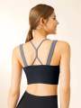 Shelf Bra Shaping Zipper Front Sports Bra. 