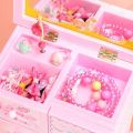 Childrens Birthday Musical Box |Multifunctional Musical Jewellery Box For Kids | Exquisite Barbie & Teddy Design | Premium Plastic Material. 