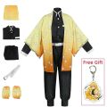 Anime Agatsuma Zenitsu Cosplay Kostuum Kimono Halloween Kleding Party Uniform Pruik Vrouwen Kids.