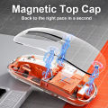 Transparent Magnetic Triple Mode Bluetooth compatible 2.4G Wireless Mouse One-Click Desktop Type-C Rechargeable Silent Mice Mute. 