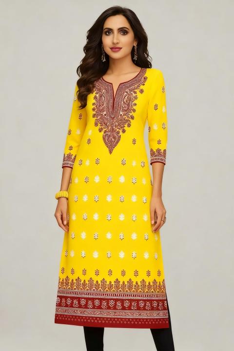 Muslim%202026%20Kurtta%20Women's%20Fashionable%20Comfortable%20Dress%20Straight%20Tube%20Abito%20Donna%20Musulmana%20Islamic%20National%20style%20Slit%20hem%20-%20Image%203