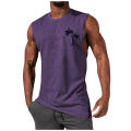 2025 Men'S Muscle Fitness Shirt Sports T-Shirt Gym Training Shirt Summer Casual Vest Tree Print Sleeveless Round Neck. 