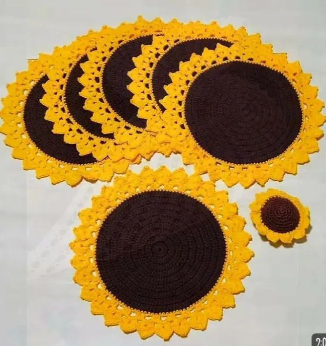 hand made crochet table mat | Daraz.lk