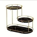 Makeup Storage Rack, Cosmetic Storage Shelf, Makeup Organizer, Dressing Table, Makeup and Perfume Organizer, 3 round Floors 1 round floor. 