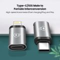 PD20W Fast Charging USB C Female to Lightning Male Adapter Lightning Female to Type C Male Adapter Converter ios and Android. 