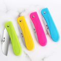 fruit knife small,New Foldable Fruit Knife Set,paring knife set of Exquisite and Beautiful,Small and Easy to Carry,suitable for Most Types of Vegetables and Fruits,4 Pieces(red, Blue,green,yellow). 