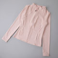 Yoga sport wear spandex full Zip Long Sleeve yoga jacket with Thumb Hole without hood Women Coat.