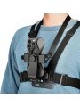 Adjustable Chest Mount Phone Holder 360° Rotation Body Strap Phone Mount for First Person View POV Video Recording Vlog Hiking.
