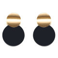 Geometric Joker Personalized Round Ring Temperament Ladies Cold Style Paint Stud Earrings.