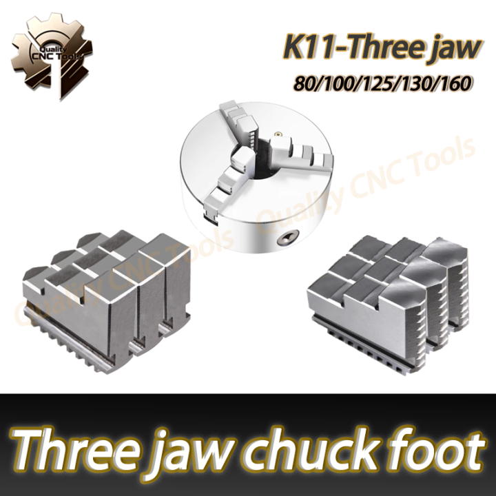 Lathe Chuck Spare Part Soft Jaws Internal Jaw And External Jaw 3 Jaw Chuck K11 SANOU Chuck Jaws For K11 80MM 100MM 125MM 160MM