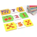 Puzzle for kids Joan Miro math series and counting numbers-first puzzle-match and count. 