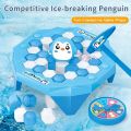 Save The Penguin Ice Game, Super Ice Breaker Penguin, Parent-child Interactive Children's Desktop Toy, Penguin Trap Ice Breaker Board Game with Hammer, Family Parent-Child Ice Breaker Set. 