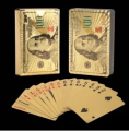 Dollar Gold Foil Poker Cards Waterproof Paper Playing Cards Party Table Gambling Board Games Poker Plastic Poker Collection Toy. 