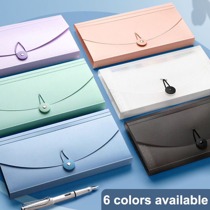 13 Pockets Expanding File Folder 6 Color Receipt Organizer With Index Tabs Document Holder 263x140x25mm