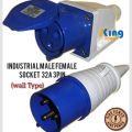 industrial male female socket  32a 3pin(wall Type & Mobile Type) same price. 