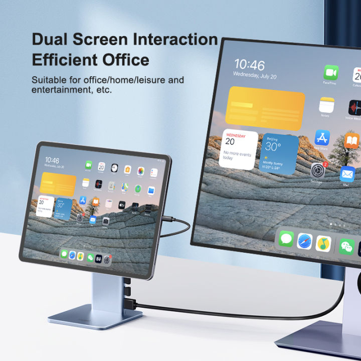 Hagibis%20Foldable%20Magnetic%20Stand%20for%20iPad%20Pro%2012.9%203rd/4th/5th%2011%20Air%20iPad%2010th%20Tablet%20Holder%2010.9%20Rotation%20Bracket%20USB%20C%20Hub%20-%20Image%204