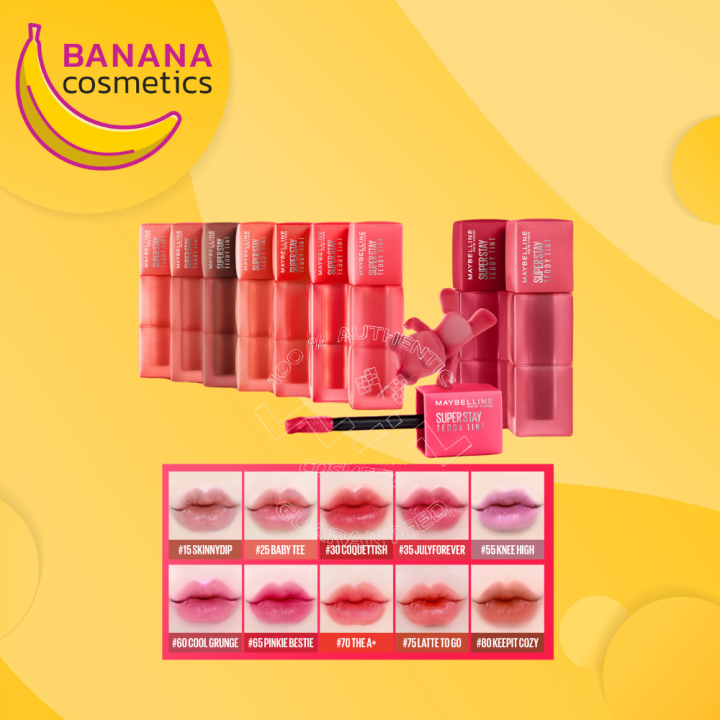 Maybelline Maybelline Super defense Teddy tint all day long lasting ultra thin lip tint 5g