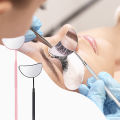 1pcs Eyelash Extension Inspect Mirror Moon Shaped Detachable Stainless Steel Lash Lifting Magnify Makeup Mirror Beauty Tools.