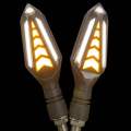 Bike Indicator Slide Arrow Running Style With Lava DRL Red - Yellow 2 Pcs Set. 