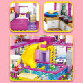Friends City Series House Summer Holiday Villa Castle Building Blocks Sets Figures Swimming Pool Decor Toys for Kids Girls .